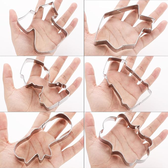 MrCookie Large Graduation Cookie Cutters,4in,6pc,Thickened Stainless Steel.