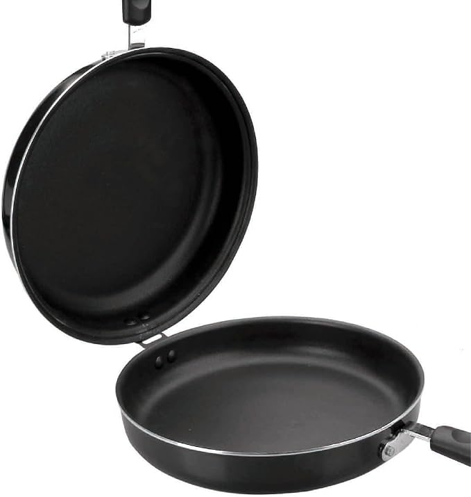 IBILI Nonstick Double-Sided Omelette Pan 9.4 Inch | Made in Spain | Frittata Frying Pan for Easy Flipping, Reinforced Cast Aluminum, PFOA-Free, Food-Grade, Induction Compatible, pancake Maker