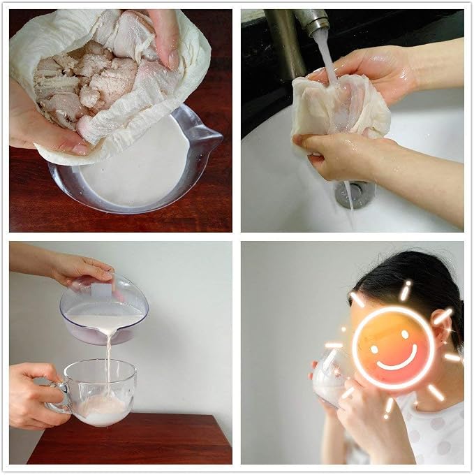 Cheesecloth Bags for Straining,Reusable Cold Brew Coffee Cheese Cloths Strainer,Large Nut Milk Tea Juice Bag,100% Natural Cotton Fine Mesh Filter Bags(Medium,2 Pack)