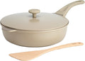 Goodful All-in-One Pan, Multilayer Nonstick Cookware Set, High-Performance Construction, Multipurpose Design Replaces Multiple Pots and Pans, Dishwasher Safe, 11-Inch, 4.4-Quart Capacity, Linen
