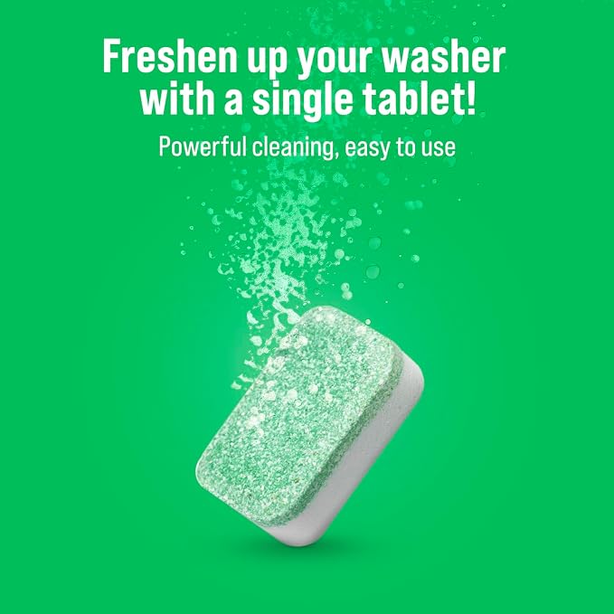 Rockin' Green Washing Machine Cleaner Lime 8 Pk | Deep Cleaning, Deodorizing, for Dishwashers Washing Machines Garbage Disposals, Removes Odor and Residue