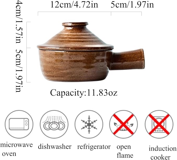 2 Set Microwave Egg Cooker Ceramic Egg Poacher with Dome Chimney Lid, Hollow Hand and 2 Stainless Steel Spoon for Household Use and Food Preparation