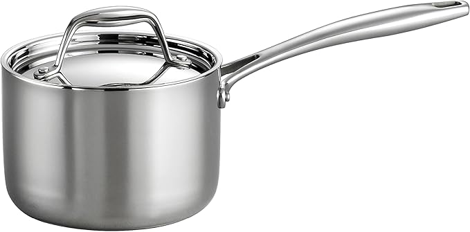Tramontina Signature Tri-Ply Clad Stainless Steel 1.5-Quart Sauce Pan | Induction-Ready, Dishwasher-Safe, NSF-Certified, Made in Brazil