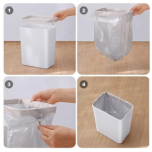 2.5 Gallon Smart Trash Can Sensor Motion - Touchless Bathroom Trash Can | Skinny Trash Bin with Lid - Electric, Narrow, Plastic, Auto Open - Small Slim Automatic Garbage Can ( White )