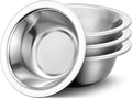 304(18/8) Stainless Steel Mixing Bowls for Kitchen, 4 Pack 5.5" Small Metal Mixing Cooking Bowls Set Stackable for Baking Serving Cooking Food Prep Storage Dishwasher Safe Lightweight