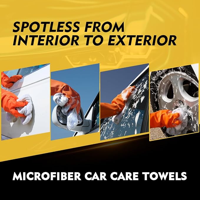 HOMEXCEL White Microfiber Cleaning Cloth 150 Pack, 12.5 x 12.5 inch Microfiber Towels for Car Washing Cleaning Rags for Car, Kitchen, and Window