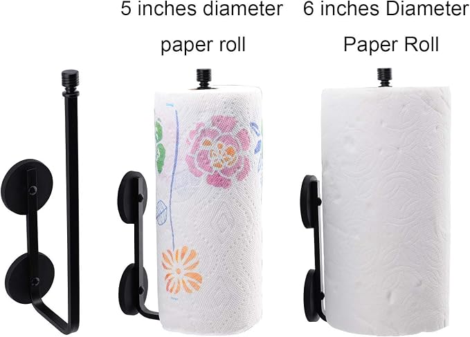 Magnetic Paper Towel Holder for Fridge, No Drill Rack for Kitchen, RV | Strong Magnetic Grip Holds Paper Towels Securely On Metal Surfaces. Fits Standard And Jumbo Rolls With Easy No Drill Setup.