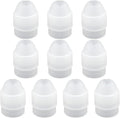 10 Pack Piping Bag Couplers for Icing Nozzles, Medium Couplers for Piping Bags, Transparent - Medium sized