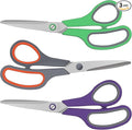 3 Pack Scissors Set, 8.3" Heavy Duty Scissors with 2.5 mm Thickness Sharp Blades & Ergonomic Soft-Grip Handles, All Purpose Scissors for Office, School, Kitchen, Crafts, Sewing, Right/Left Hand Use