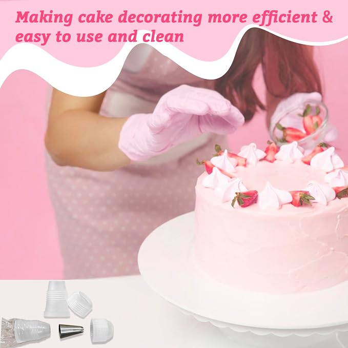 30 Pack Piping Bag Couplers for Icing Nozzles, Small Couplers for Piping Bags, Transparent