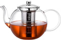 Glass Teapot, Zpose 40oz/1200ml Tea Pot with Removable Stainless Steel Infuser, Clear Glass Tea Kettle with Scale Line, Stovetop Safe Teapot for Blooming Tea & Loose Leaf Tea, Gift Box for Tea Maker