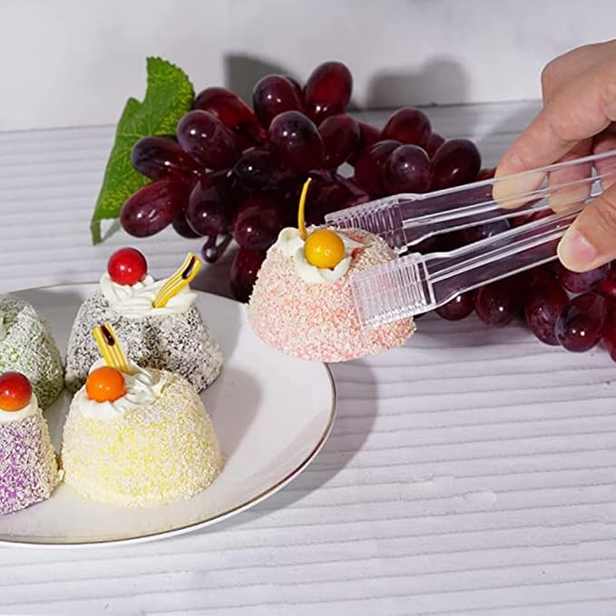 12 Pcs Plastic Ice Tongs and Scoops Mini Kitchen Tongs Utility and Kitchen Scoops Ice Shovel Scoop Ice Cube Buffet Scoop for Cocktail Whiskey Tea Party Candy Dessert Buffet