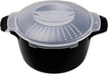 Professional Small Micro Cookware 1 Quart, Microwave Steamer for Vegetables, Microwave Cooker - BPA Free, Dishwasher Safe