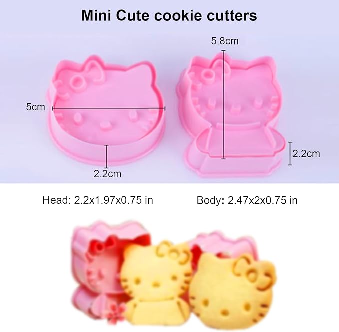 Biscuit Cutter Animal Cookie Cutters Cookie Stamp for Baking Cookies | Small Cookie Cutters for Kids Fruit Cutter Shapes 2 Piece 3D Animal Embossing Cutters for Biscuit Cheese Baking