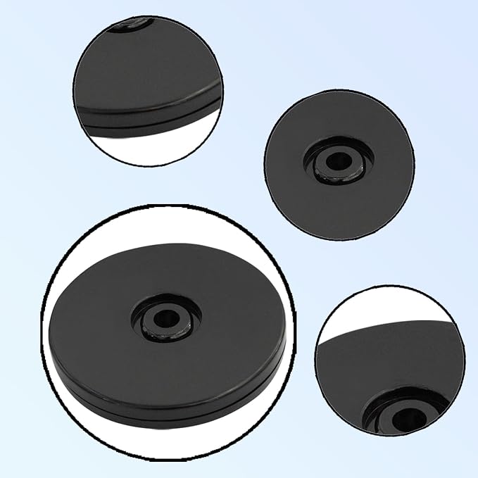 4Pcs Black Acrylic Lazy Susan 3 Inch Turntable Organizer Bearings | Mini Lazy Susan, Small Lazy Susan Turntable, 360° Rotating Swivel Plate for Spice Rack, Cosmetic, Cake, Pantry, DIY Display