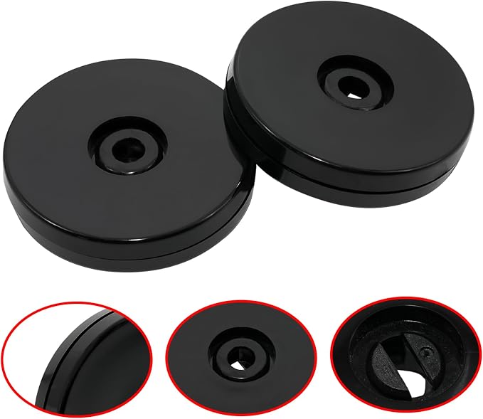4Pcs Black Acrylic Lazy Susan 2.5 Inch Turntable Organizer Bearings | Mini Lazy Susan, Small Lazy Susan Turntable, 360° Rotating Swivel Plate for Spice Rack, Cosmetic, Cake, Pantry, DIY Display