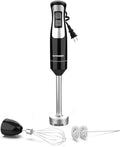 Immersion Blender Handheld, OUTRONSM Hand Blender with 4-point thickened SS blades, Milk Frother, Egg Whisk for Coffee Milk Foam, Puree Baby Food, Smoothies, Sauces and Soups – Black | 8-speed stick blender, Pure Copper Winding Motor, 5.2 feet power co...