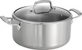 Tramontina Boston Tri-Ply Clad Stainless Steel 5-Quart Dutch Oven Pot | With Glass Lid, Induction-Ready, Dishwasher-Safe, NSF-Certified