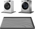 Washing Machine Drain Pan Silicone Mat – Extra Thick 30" x 33" Waterproof Washer Tray, Non-Slip Anti-Vibration Laundry Mat for Washing Machine & Dryer, Heavy Duty Floor Leak Protector