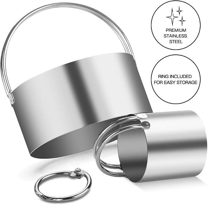 5 Pieces Cookie Cutters Round Cutters Stainless Steel Biscuit Cutter with Handle in Graduated Sizes Round Shape Molds