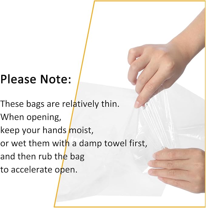 200 Pack 18 x 24 Inch Plastic Produce Bags Bread Loaf Bags | Clear Plastic Flat Poly Bags with Twist Ties for Food, Bread, Dough, Clothes Packaging, Storage, Gift Bag (1 Mil Thick)