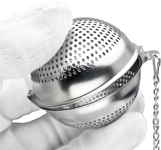 4 Pack Food Grade 304 Stainless Steel Mesh Tea Ball 2.1 Inch Tea Infuser Strainer Filter Diffuser for Loose Tea
