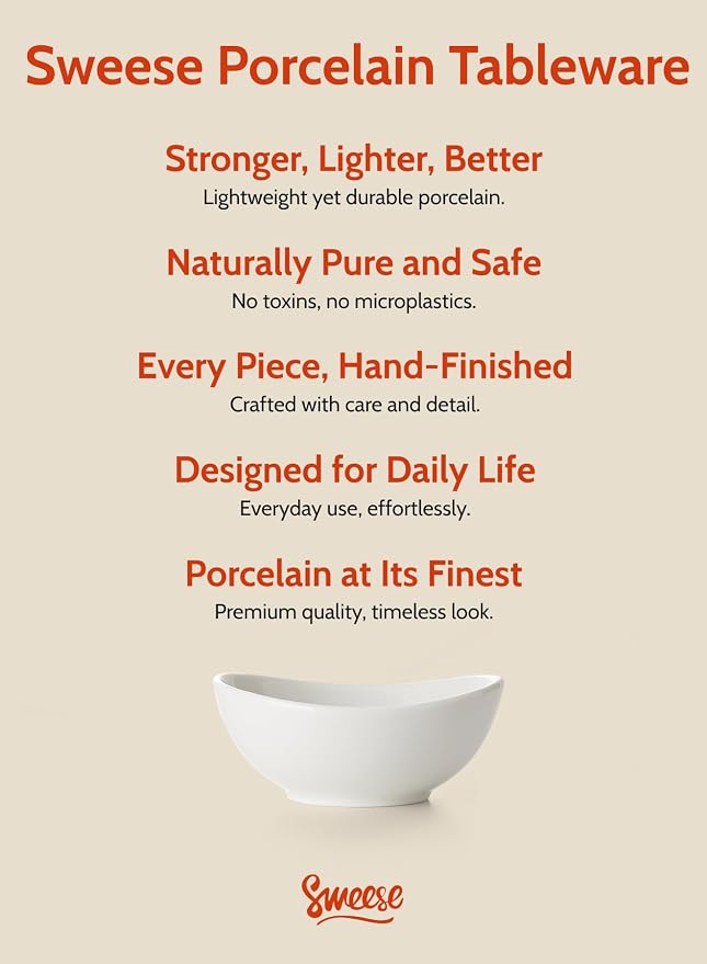 Sweese 4 oz Very Small White Porcelain Bowls - Set of 6 Dipping, Sauce, Salsa & Snack Bowls, Mini Ceramic Bowls for Condiments & Charcuterie
