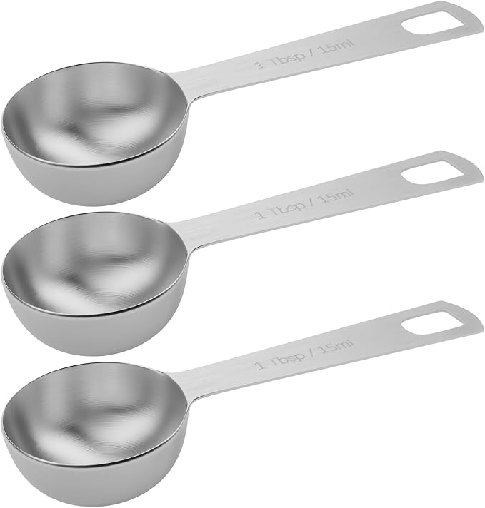3PCS 1Tbsp(3tsp, 15ml) Measuring Spoon, Stainless Steel Teaspoon | High Precision, Food-Grade, ‌Rust-Free, Dishwasher-Safe, Easy-Read Markings, Multi-Purpose, Sturdy & Durable