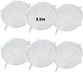 Silicone Stretch Lids, 6 Pcs, 6.5in | Reusable and Durable, Silicone Container Covers, Food Storage, Expandable Bowl Covers, Dishwasher & Freezer Safe