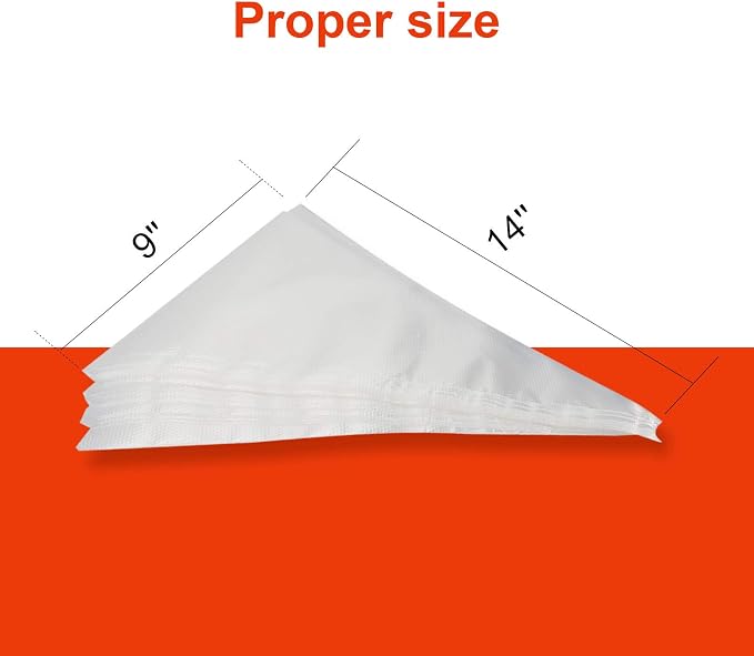 14 Inch - 110 PCS Disposable Piping Bags, Heavy Duty Anti Burst Pastry Bags | Bump Non-slip Design for Cupcakes, Cookies, Candy Pastry and Durable Baking Kit (Thickened & Large Capacity)