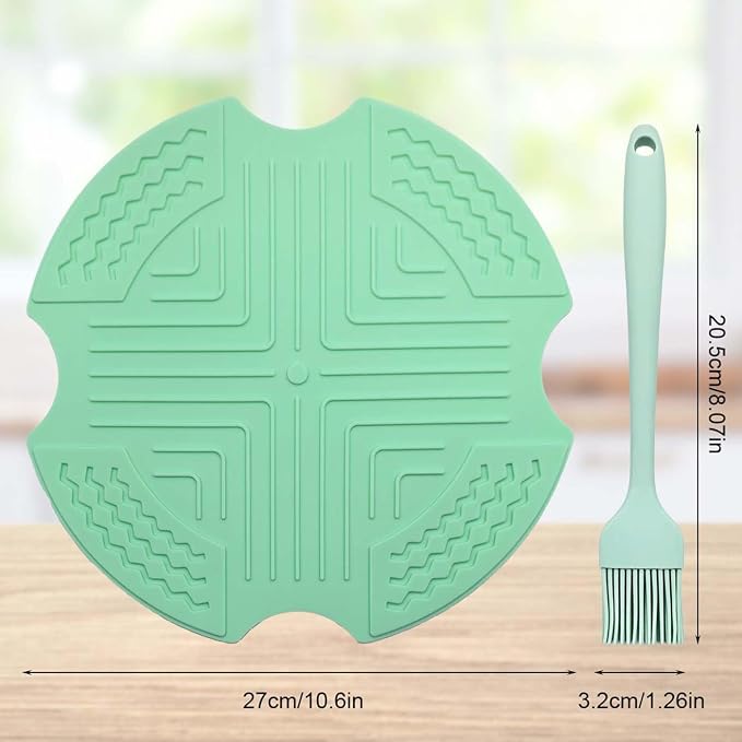 Air Fryer Trivets Silicone for Ninja Crispi,Protection for Countertop-Green | food-grade silicone materials, slip-resistant, heatproof, easy to clean,dishwasher safe, Ninja Crispi Airfryer Accessories