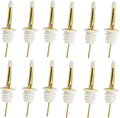 24 Pack Liquor Pour Spouts Set - Stainless Steel bottle spout and Liquor Pourers Dust Caps Covers Gold White