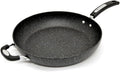 Starfrit The Rock Classic 12.5" (32cm) Non-Stick Deep Fry Pan with Helper Handle - Durable Forged Aluminum - Oven Safe - PFOA Free - Easy to Clean