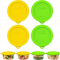 SOPHICO 4 Cup Silicone Lids Replacement for Pyrex & Anchor Hocking 7201-PC | Food Grade Silicone, Leakproof、Airtight Lids, Dishwasher Microwave Safe