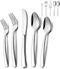 HaWare Heavy Duty Silverware Set, 45PCS Flatware with Serving Utensils