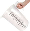 1 Gallon / 5 Quart / 5000 ml Large Plastic Measuring Pitcher with Handle, Clear Heavy Duty Mixing Pitcher with mL/QT/GAL Markings for Garden, Pool Chemicals, Motor Oil & Kitchen