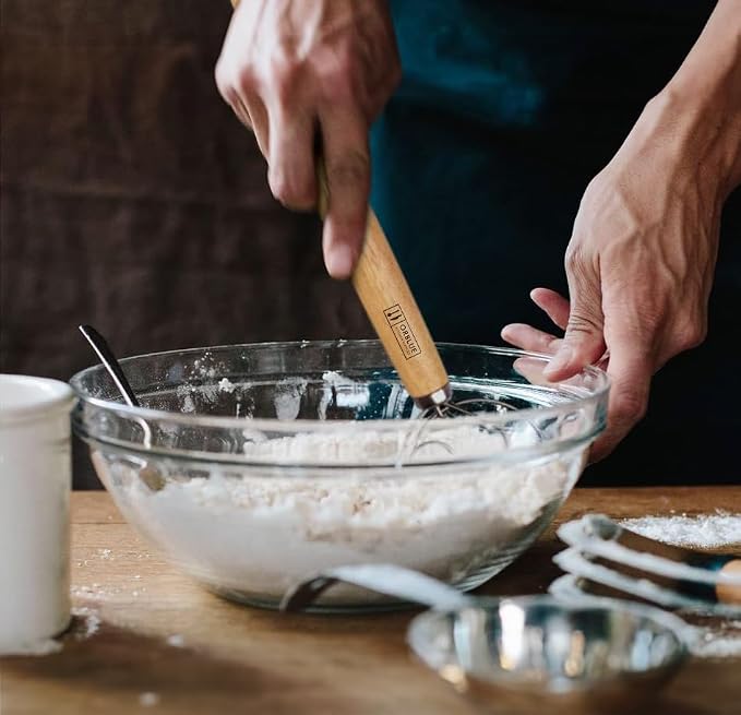 ORBLUE Premium Danish Dough Whisk - Dutch Whisk with Stainless Steel Ring - Danish Whisk for Bread, Pastry or Pizza Dough, 13-inch 1-PACK