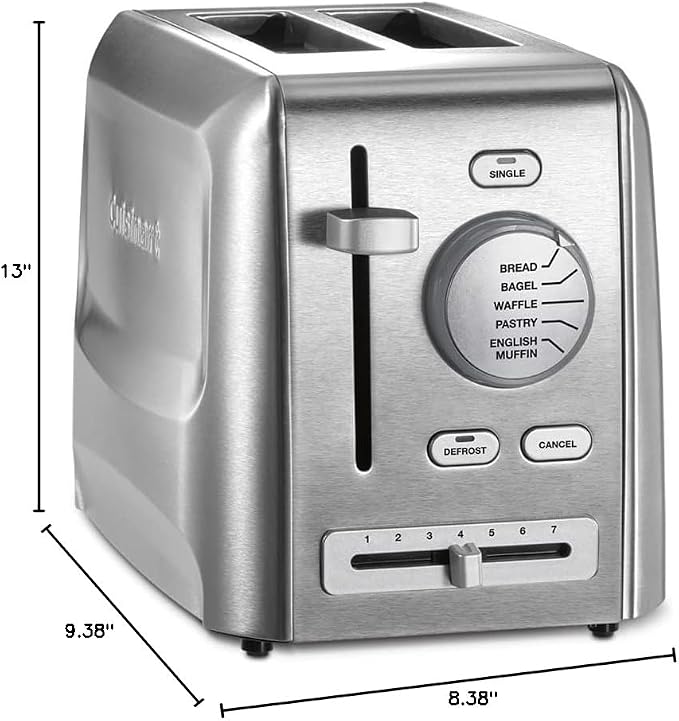 Cuisinart CPT-620P1 2-Slice Custom Select Toaster, Stainless Steel