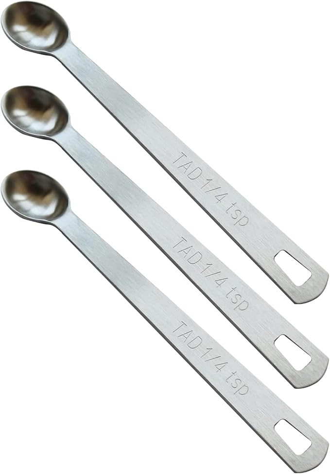 3PCS 1/4tsp(1.25ml) Mini Measuring Spoon, Small Teaspoon for Tiny Amounts | High Precision, Food-Grade, ‌Rust-Free, Dishwasher-Safe, Easy-Read Markings, Multi-Purpose, Sturdy & Durable