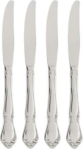 Oneida Chateau Dinner Knives Silverware Set for 4, Flatware | 18/10 stainless steel, mirror finish | dishwasher safe | dinner knife set for everyday dining, cutlery set