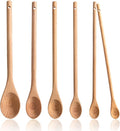 Wooden Measuring Spoons Set of 6, 10 inch, Long Handle | Beechwood, 1/8 TSP, 1/4 TSP, 1/2 TSP, 1 TSP, 1/2 tbsp & 1 tbsp, For Measuring Dry Ingredients, For Cooking Baking
