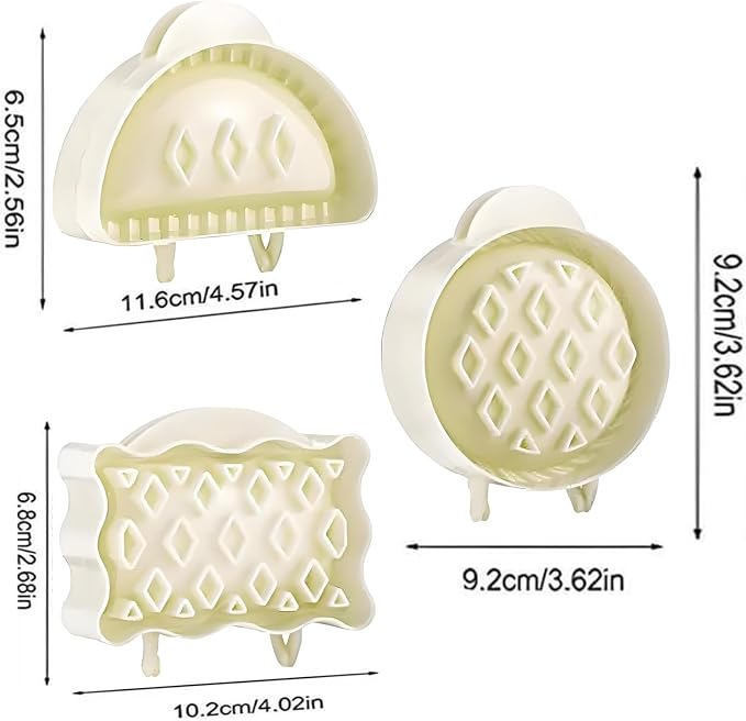 Dough Presser Pocket，Mini Pie Molds,One-Handed Cookie Maker, 3 Shape Christmas Handmade Pie Molds.(Round Pie Mold)