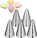 Suuker Extra-Fine Round Piping Tips Set, 5-Piece Cake Decorating Tips | 5 Small Icing Tips for Cake, Cookie and Cupcake Decorating, Cake Writing Tool