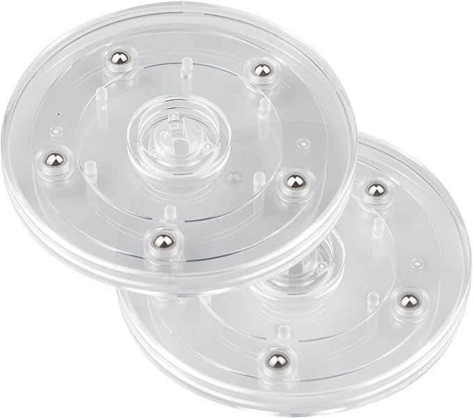 4" Lazy Susan Turntable Acrylic Ball Bearing Rotating Tray for Spice Rack Table Cake Kitchen Pantry Decorating TV Laptop Computer Monitor