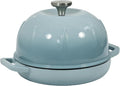 Davivy Round Enameled Cast Iron Bread Oven, 5QT Sourdough Dutch Oven, Dutch Oven for Sourdough Bread Baking Dome,Sourdough Pan Bread Cloche - Sea Salt