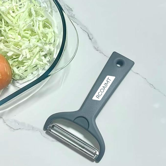 Cabbage Shredder Slicer Wide Mouth Vegetable Peeler - Extra-Wide Stainless Steel Blade with Non-Slip Grip for Effortless Coleslaw, Salad Prep & Meal Prep - Commercial Grade Kitchen Tool