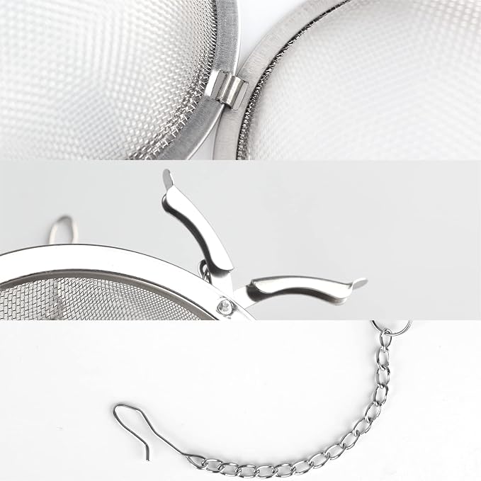 Fu Store 2pcs Stainless Steel Mesh Tea Ball 3.55 inches Tea Strainers | Teas Infuser Strainer Filters for Teas
