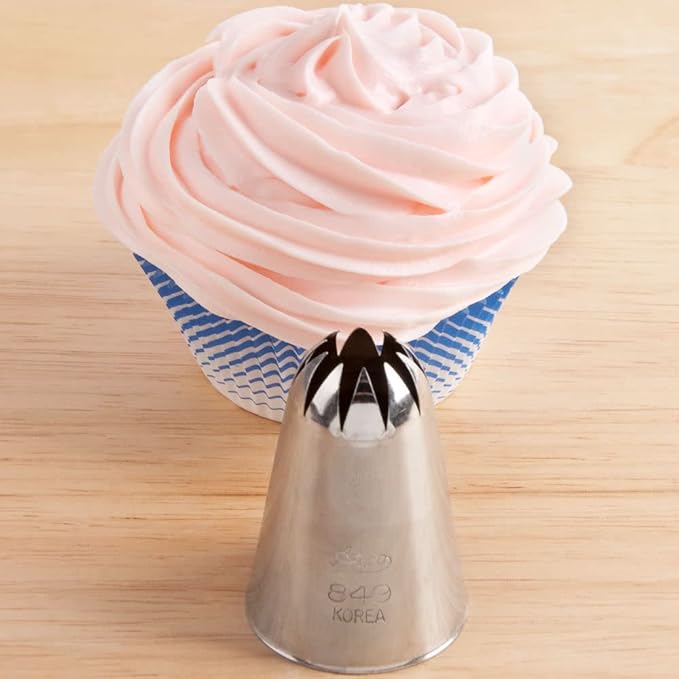 Ateco # 849 - Closed Star Pastry Tip .69'' Opening Diameter- Stainless Steel by Ateco