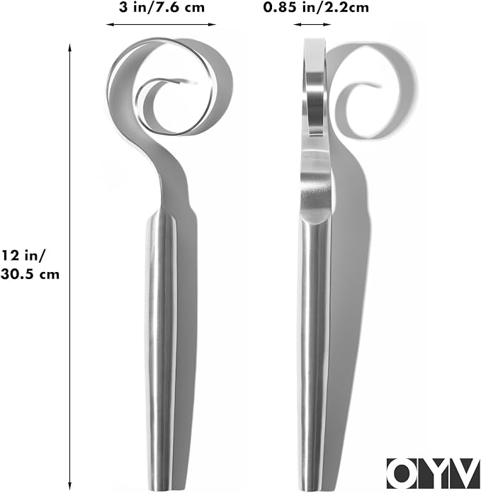 OYV 12-Inch Seamless Dough Whisk, 18/10 Stainless Steel, Danish Dough Whisk | 2.5X Faster Mixing, Bread Whisk For Sourdough, Pizza, Cookies And Pastry, Ergonomic Grip, Dishwasher Safe, Easy To Clean