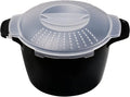 Professional Large Micro Cookware 2 Quart, Microwave Steamer for Vegetables, Cooker for Microwave - BPA Free, Dishwasher Safe